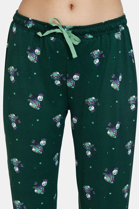 Zivame Snowman Knit Poly Pyjama Set - Mountain View — image 10